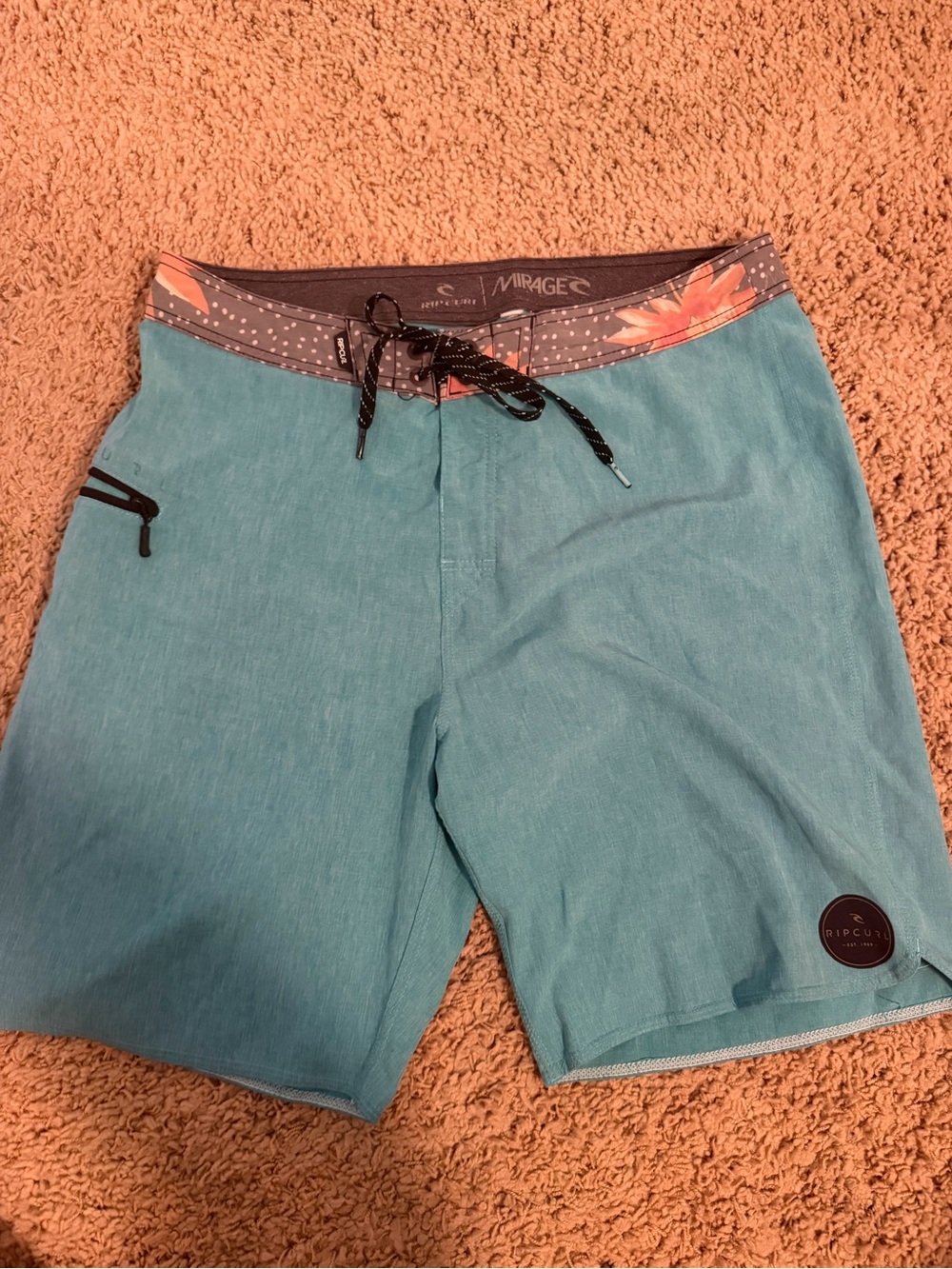 Rip Curl Aqua Mirage Floral-Trim Men’s Board Shorts